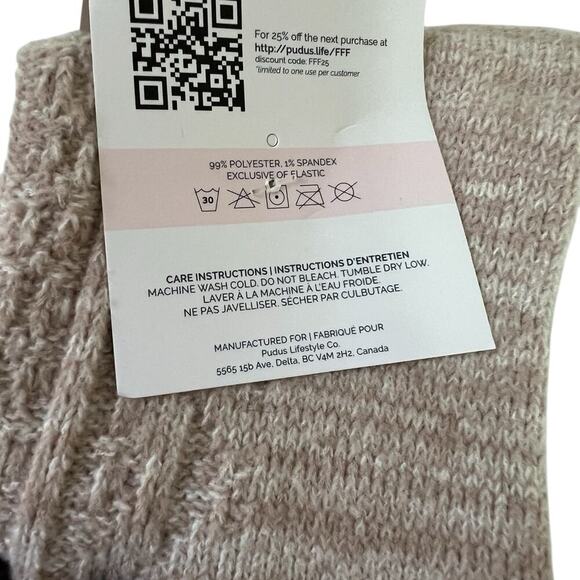 Pudus sweater socks, fits women's shoe 6-10 sizes - Picture 2 of 6